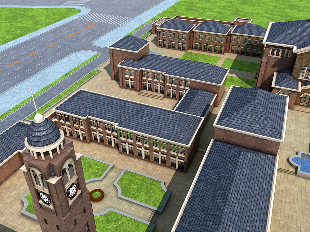 徐州国际学校公建学校 欧式 CCI（含文本效果图 CAD SU）